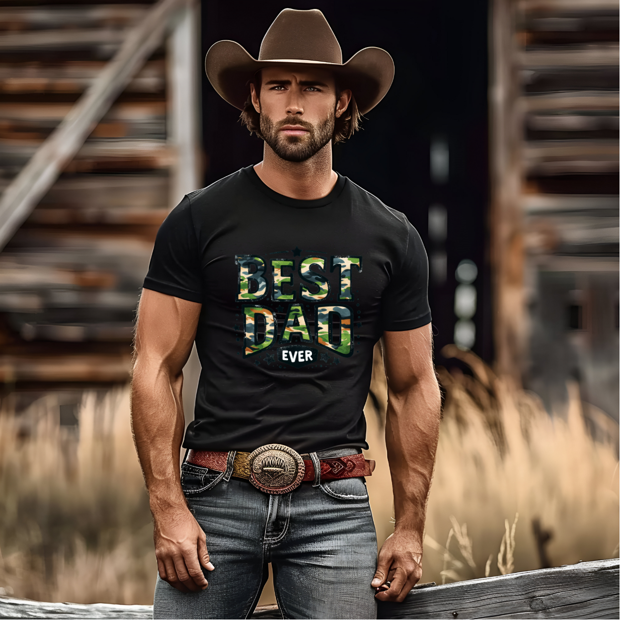 Short Sleeve Tee Shirt Best Dad Ever