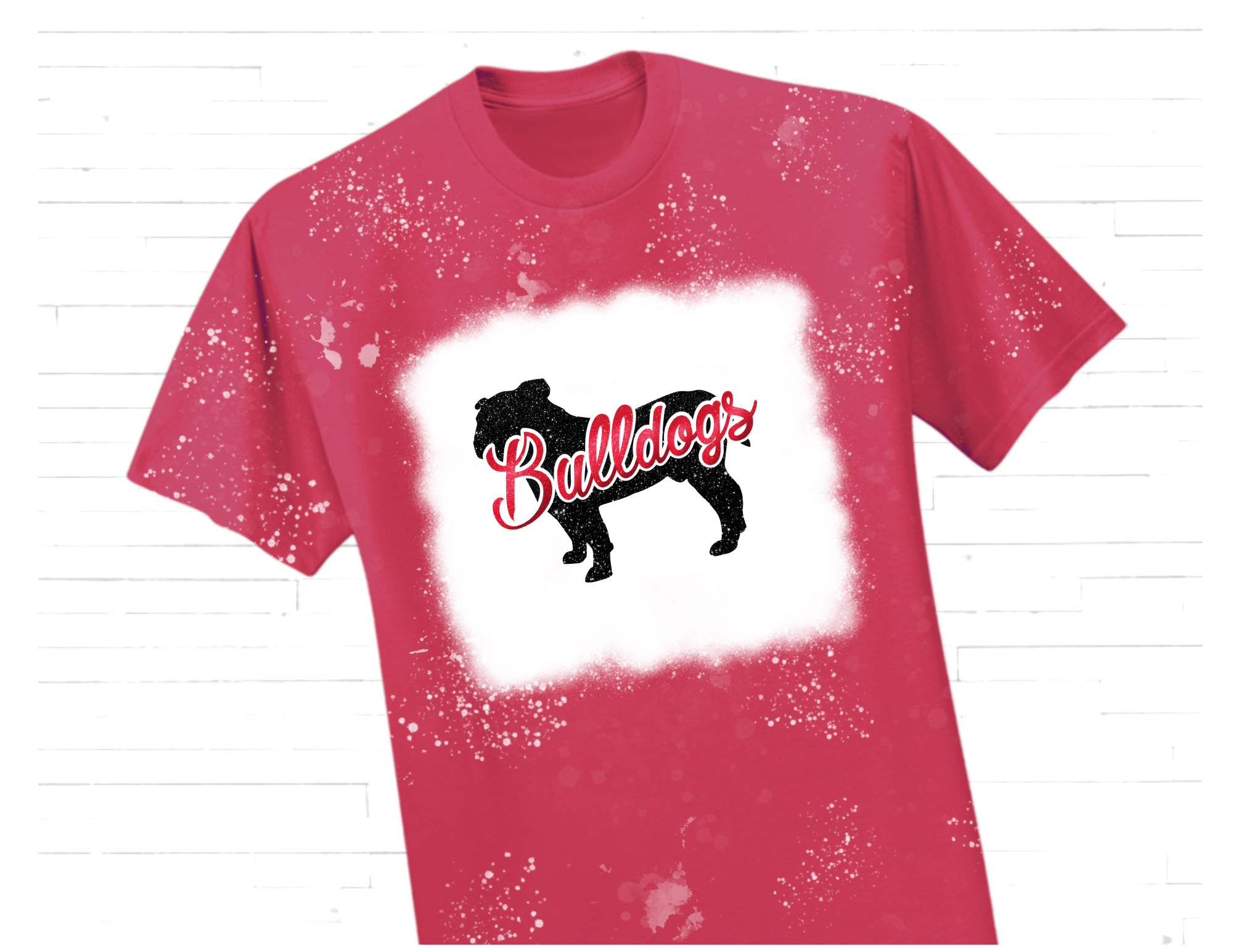 Faux Glitter Outline of a Bulldog- Georgia Bulldogs