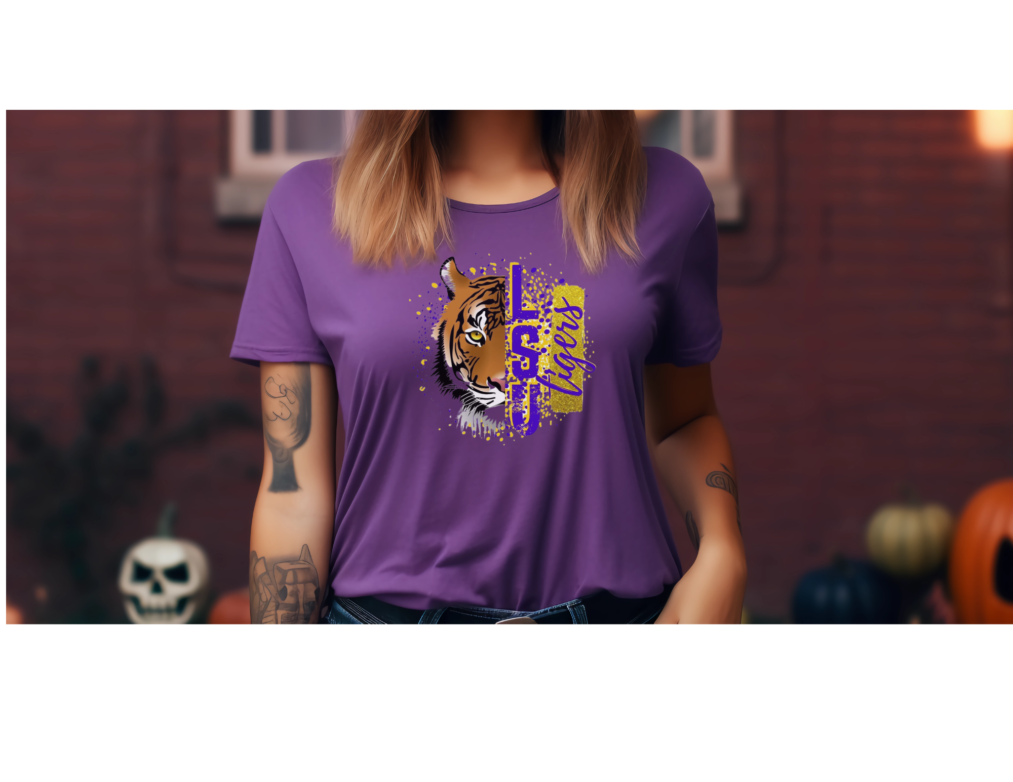 Half Face LSU Tigers