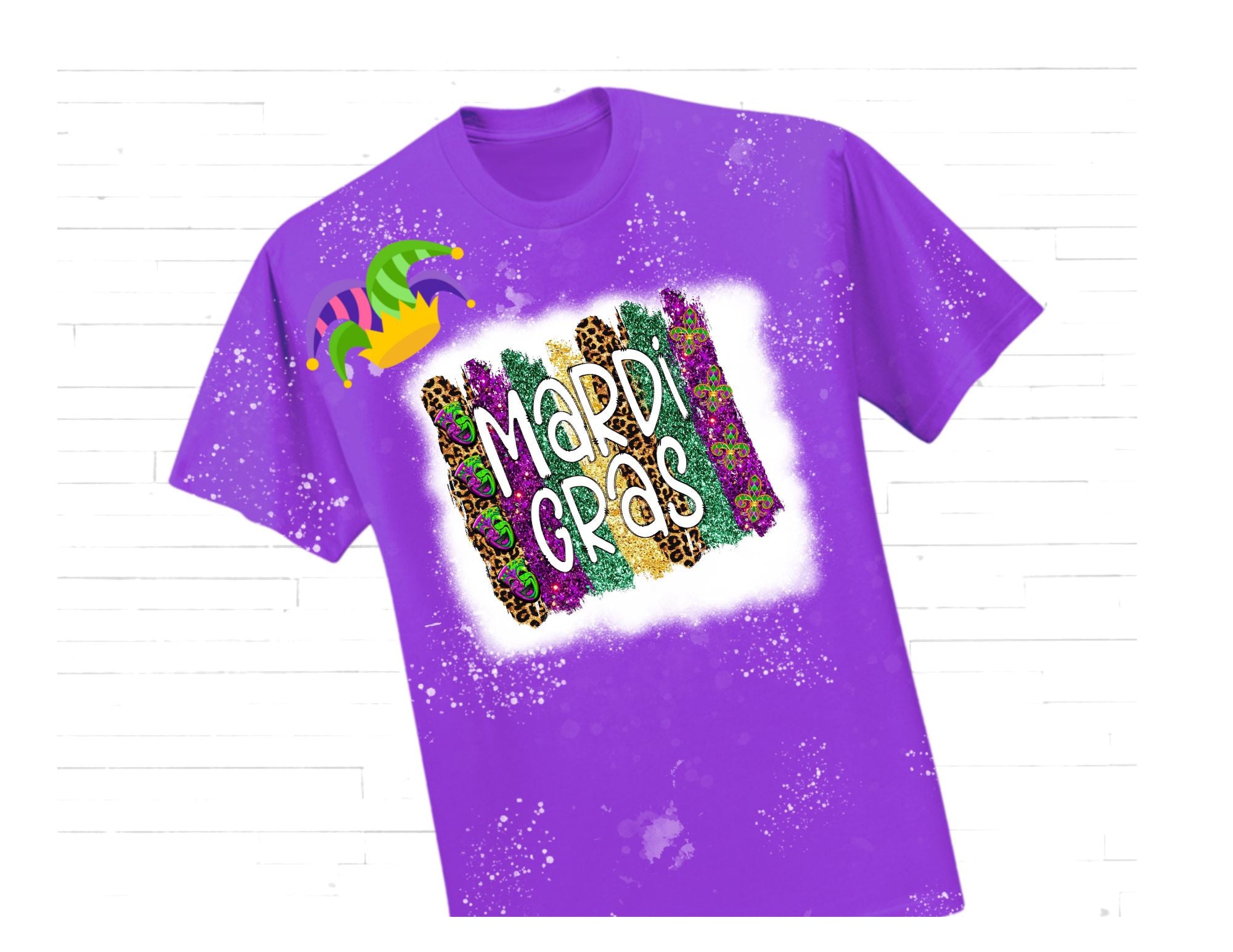 Mardi Gras with Color Brush Strokes