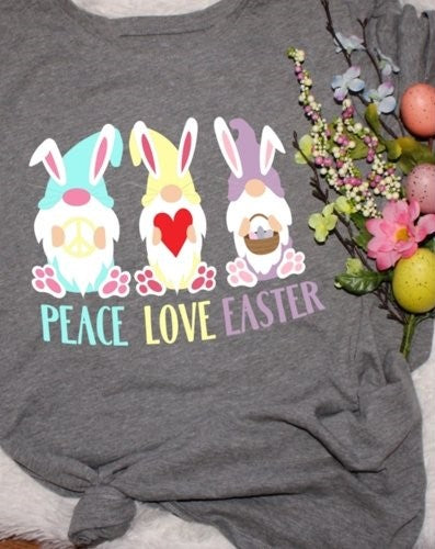 Gnomes with Ear's Peace, Love and Easter