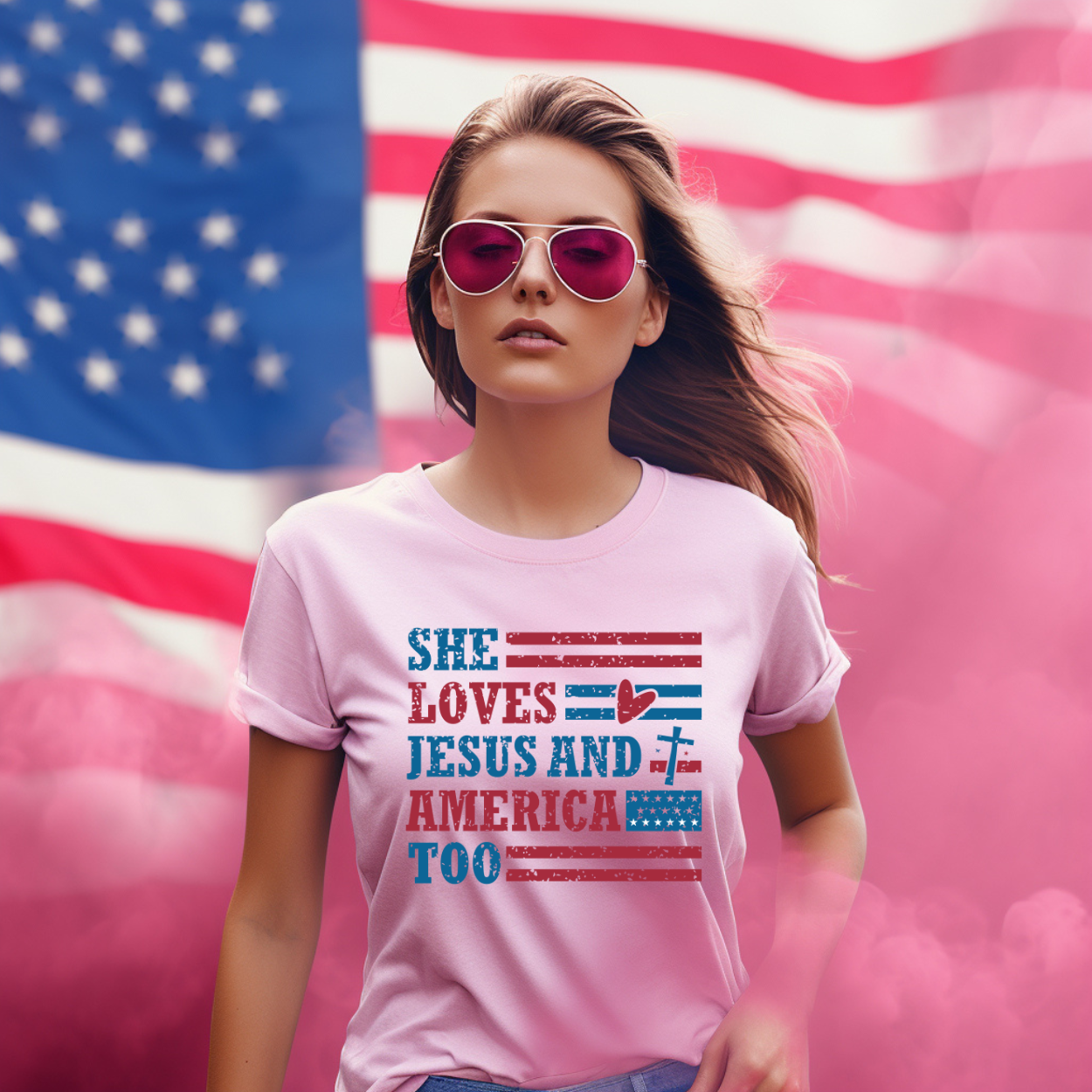 She Loves Jesus and America Too